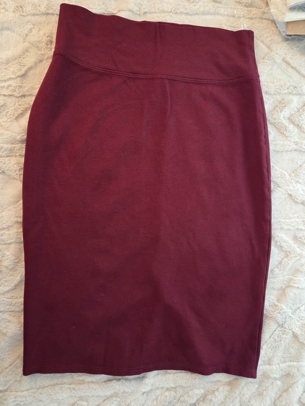 Hybrid & company Wine Pencil Skirt Womans Size‎ Large Skirt Comfortable Vintage